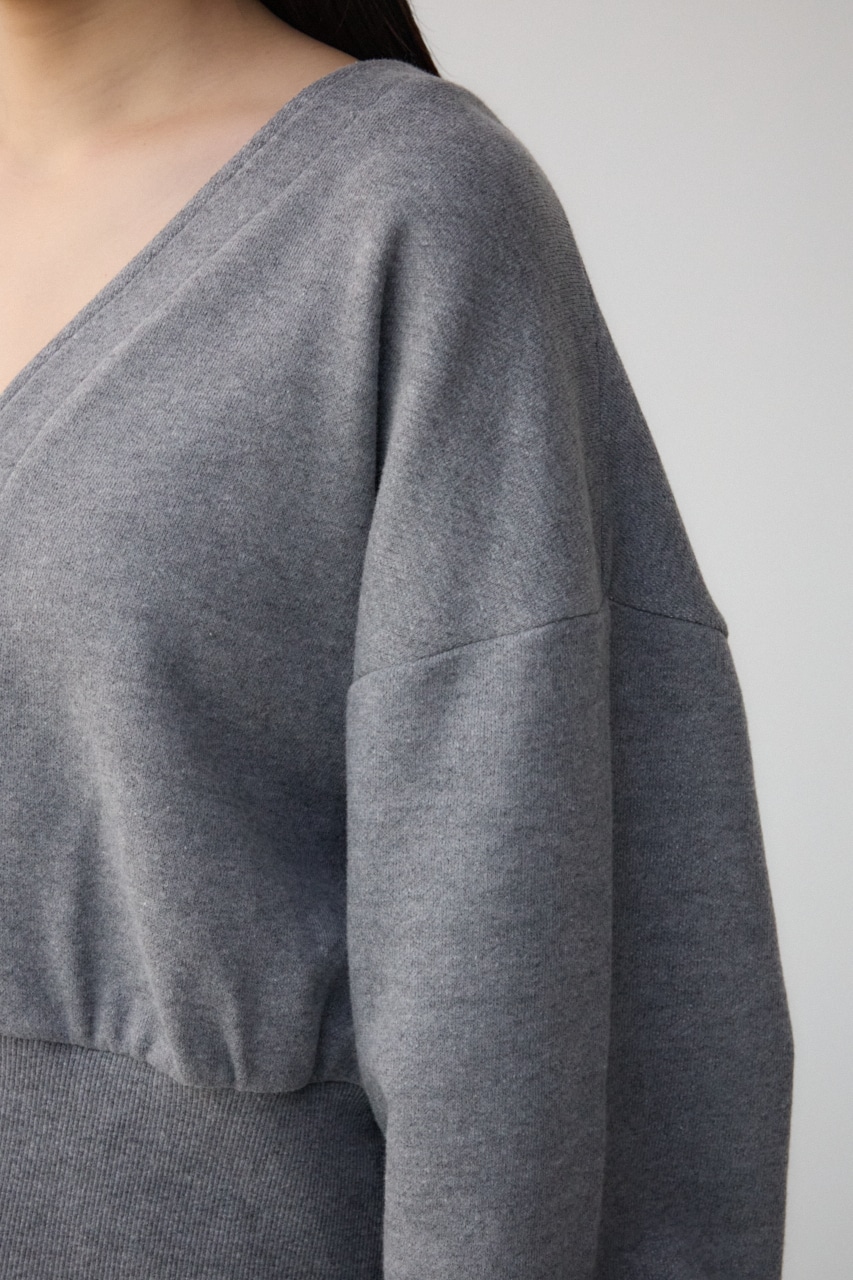 フロントZIPウラケカーディガン C.GRY FREE