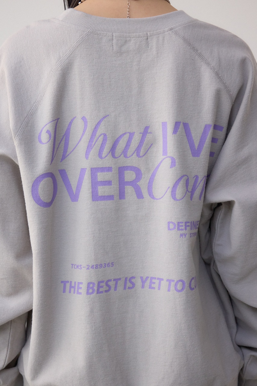 ミニウラケプリントトップス L/GRY FREE