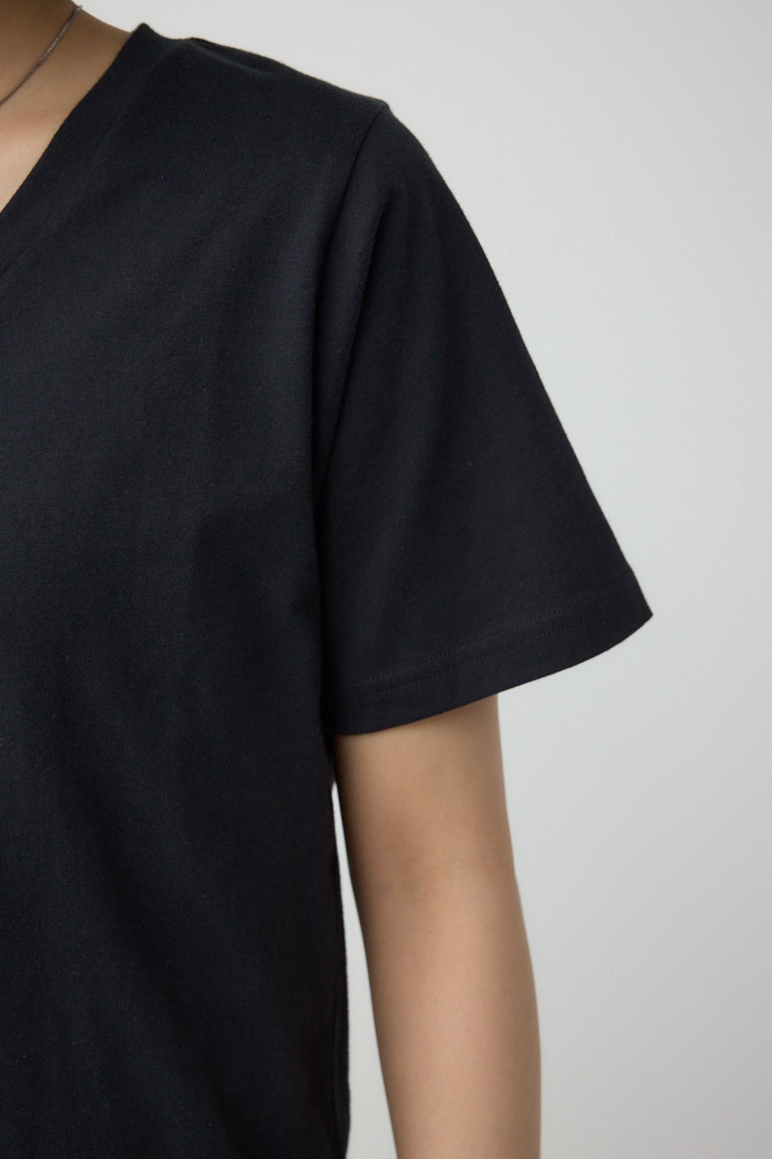 チェストメッセージロゴTシャツ BLK M