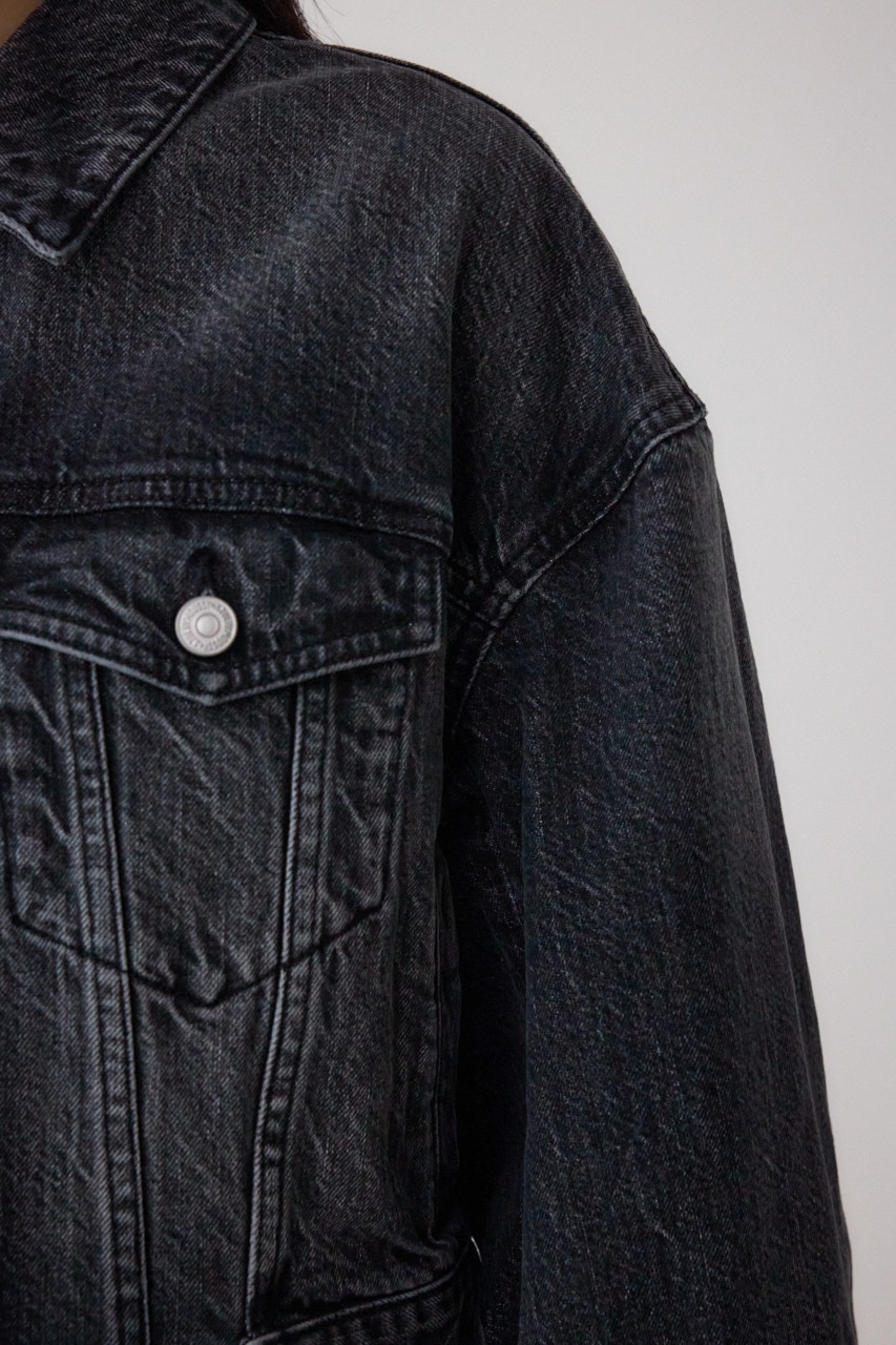 AZUL DENIM イレヘムカットデニムジャケット L/BLK FREE