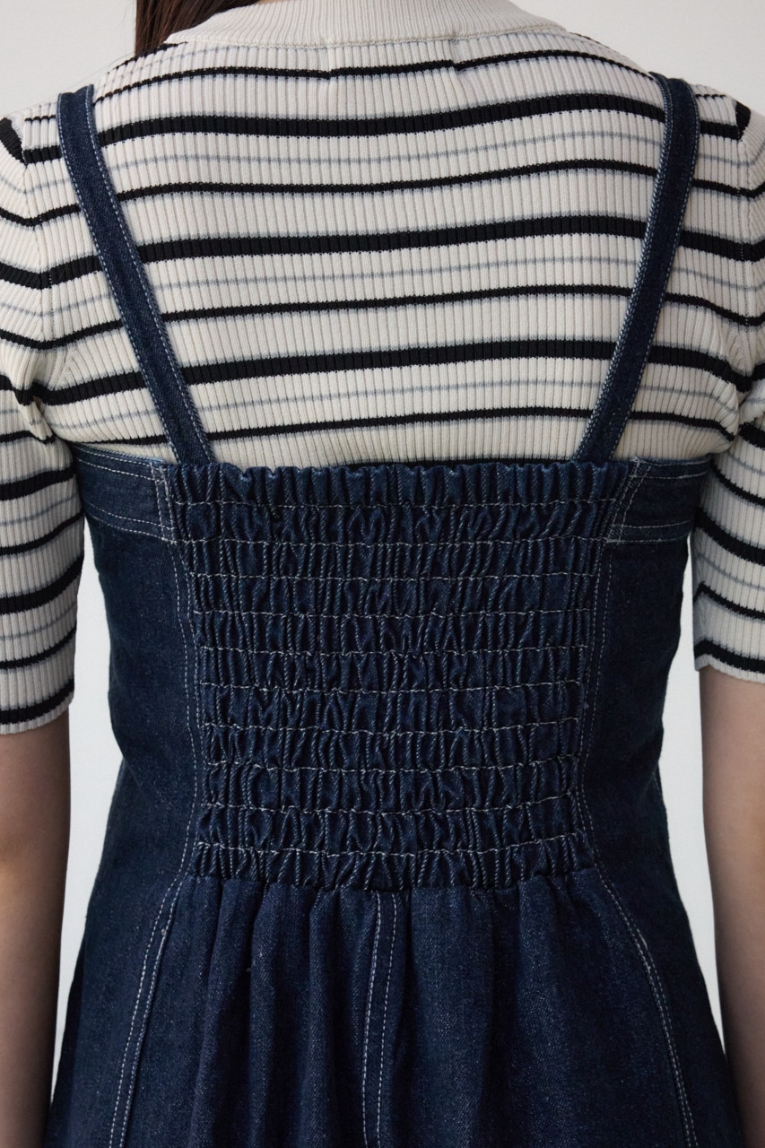 AZUL DENIM ダブルウエストキャミワンピース One Wash M
