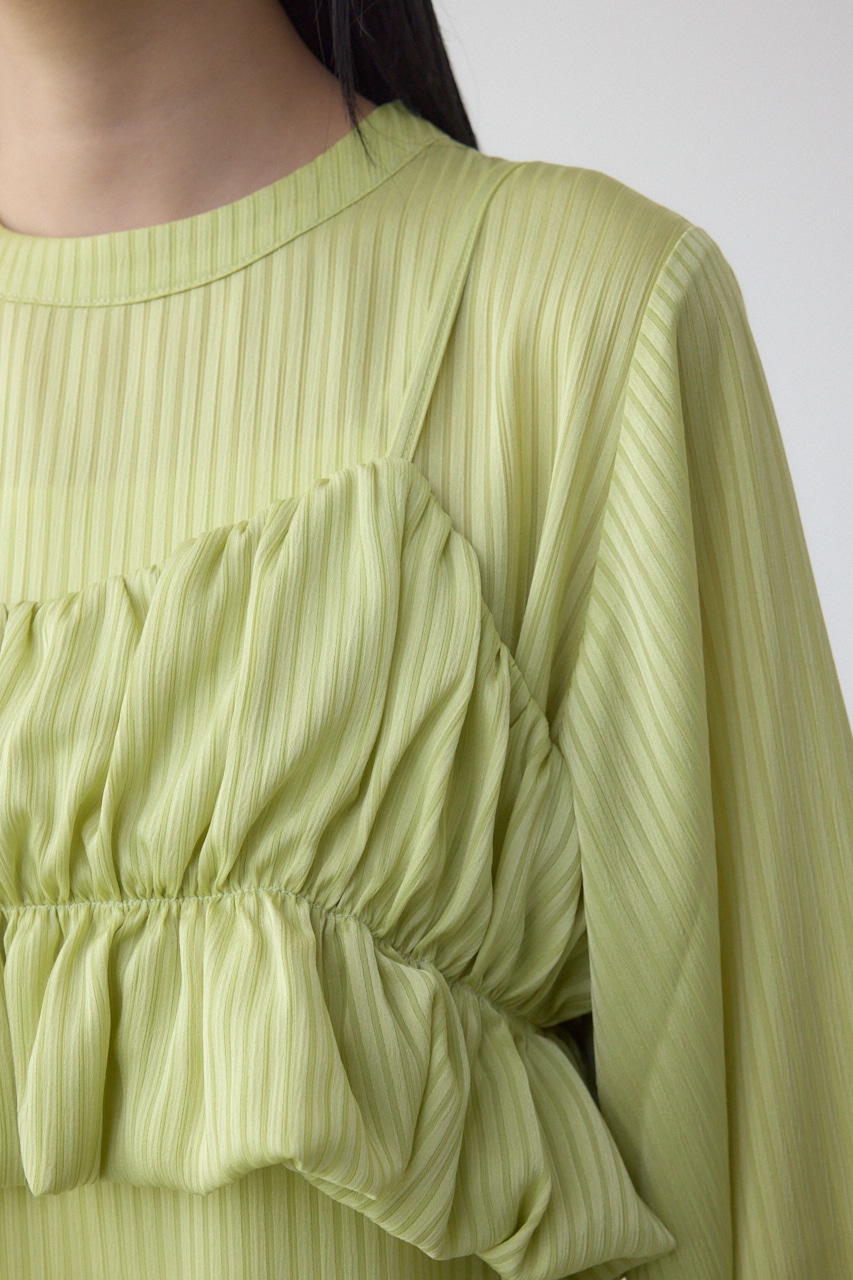 バルーンビスチェレイヤードセットブラウス LIME FREE