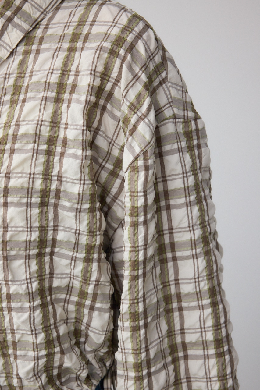 ラウンドヘムドロストシャツ 柄WHT FREE