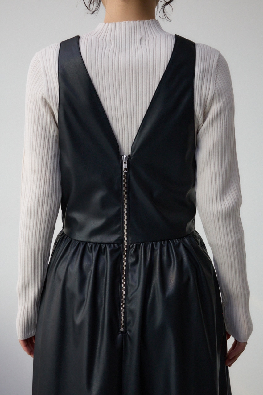 シャーリング2WAYジャンパースカート M/BLK FREE