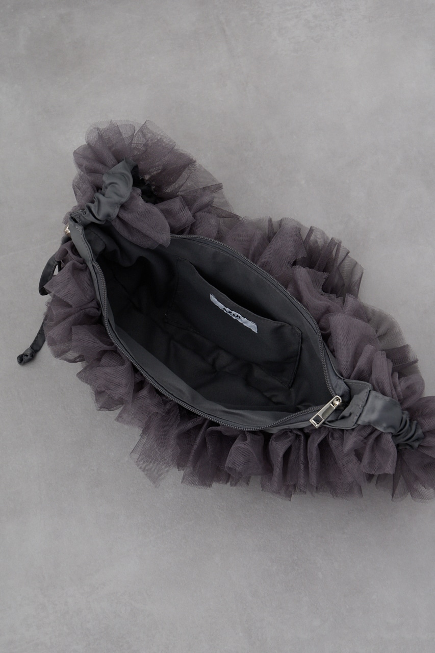 チュールフリルショルダーバッグ GRY FREE