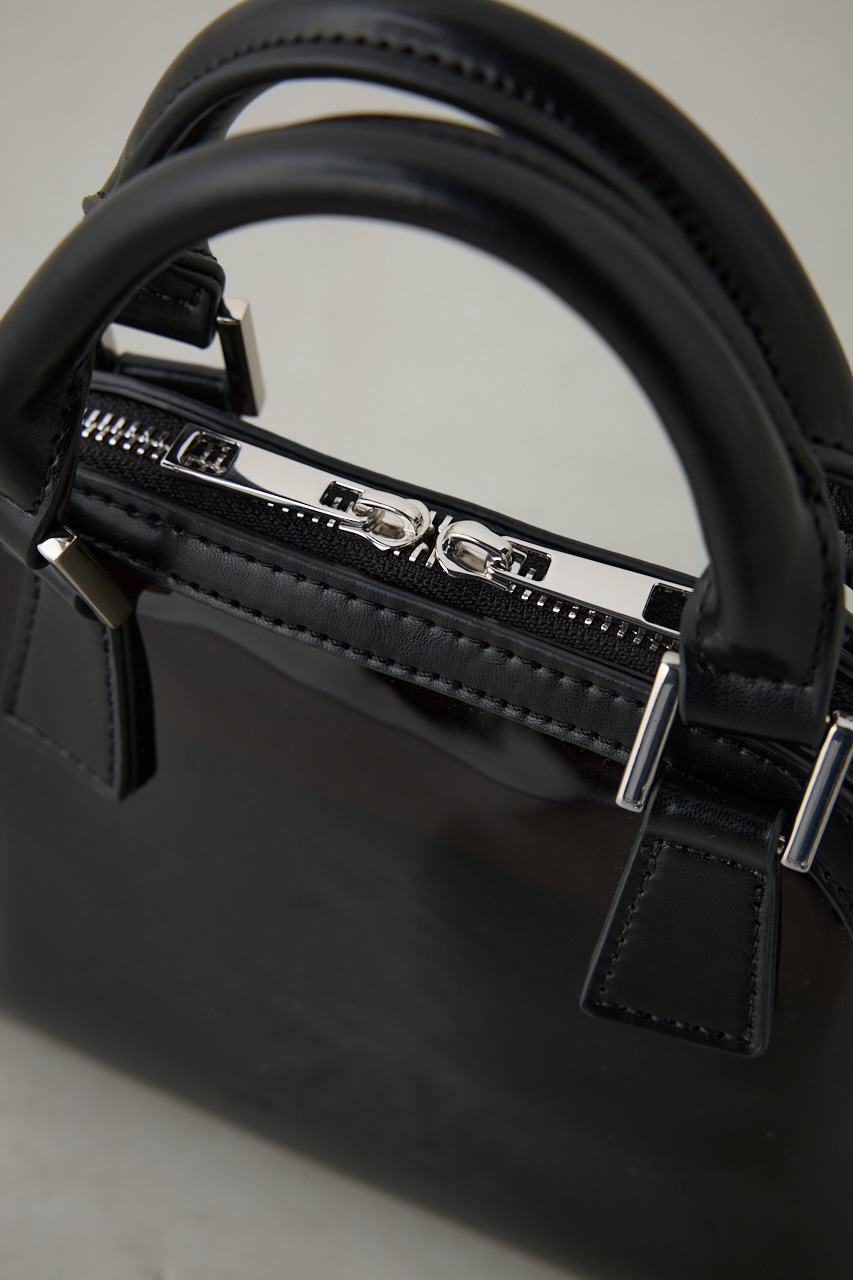 ダブルジッパークリアミニバッグ BLK FREE