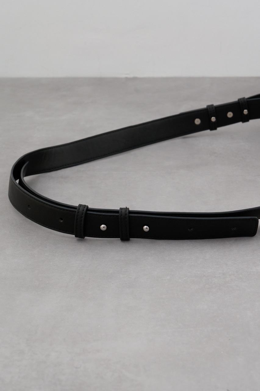 リボンデザインフラップバッグ BLK FREE