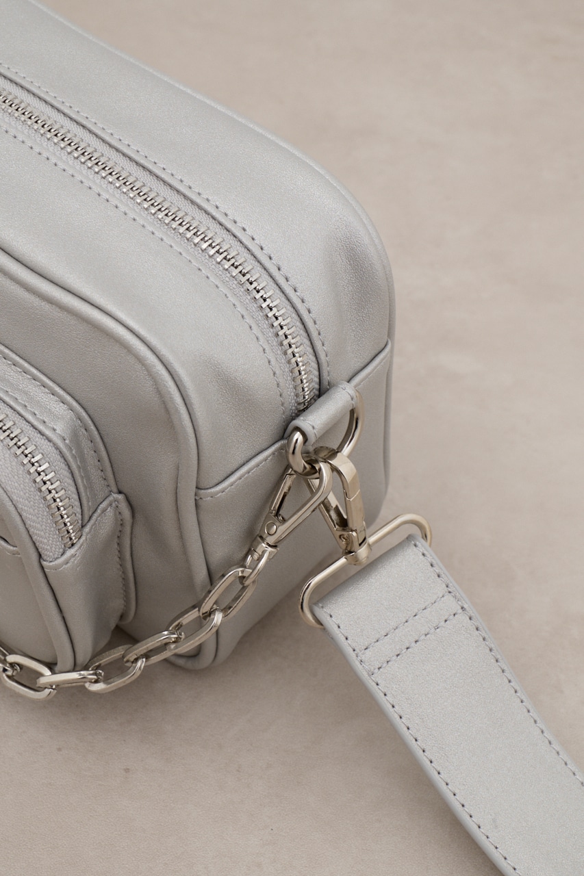 アウトポケットスクエアショルダーバッグ SLV FREE