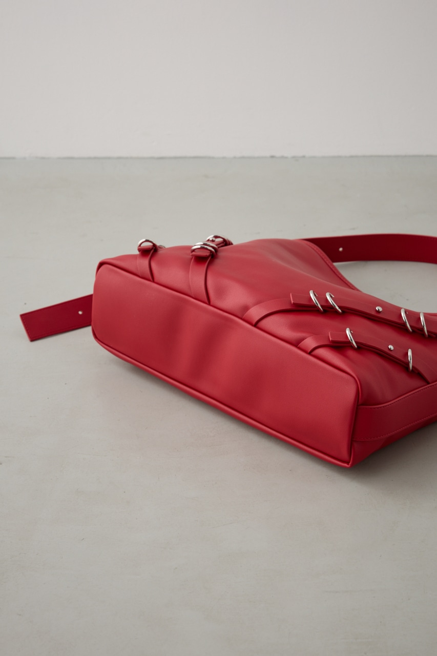 ナローベルトデザイントートバッグ RED FREE