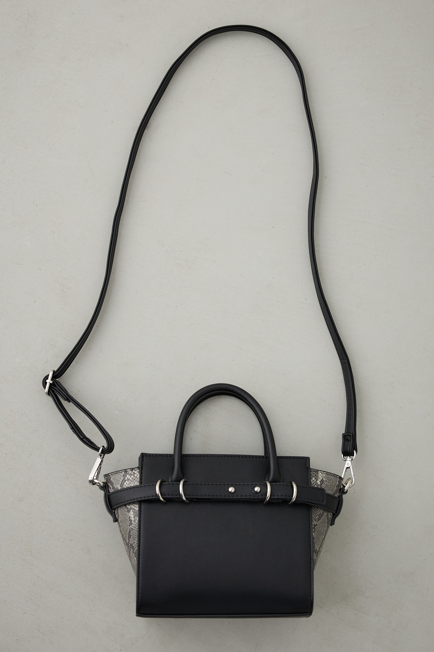 ベルトデザイントラペイズドバッグ BLK FREE