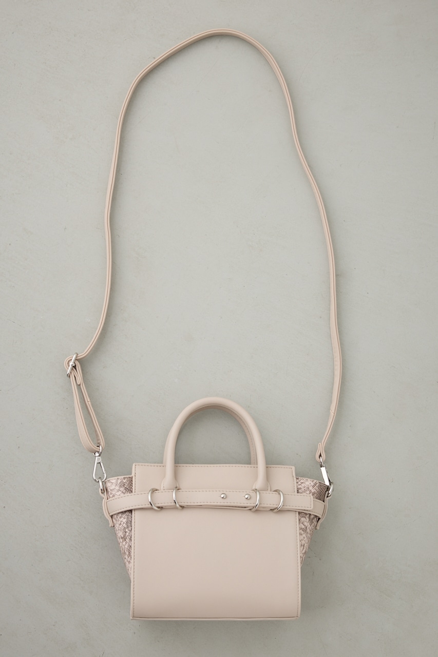 ベルトデザイントラペイズドバッグ L/BEG FREE