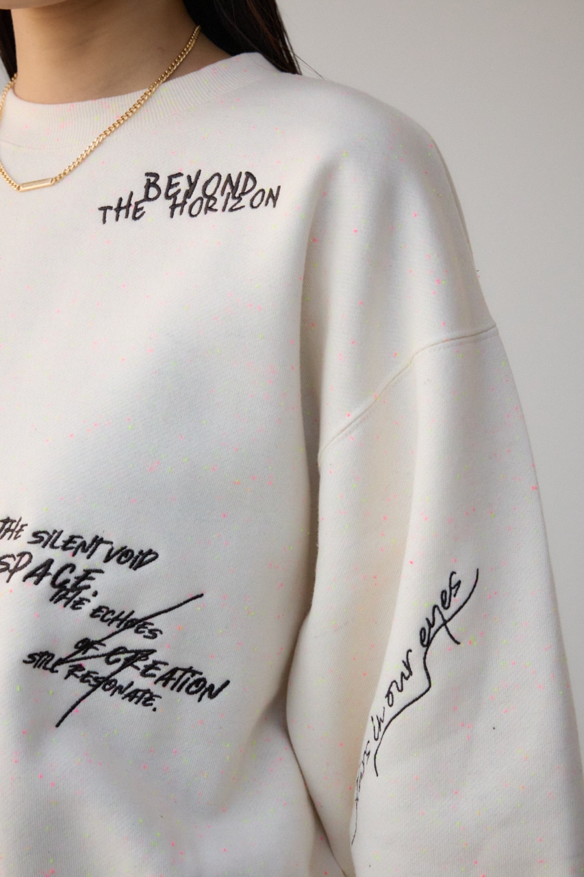 ランダムロゴウラケトップス O/WHT FREE