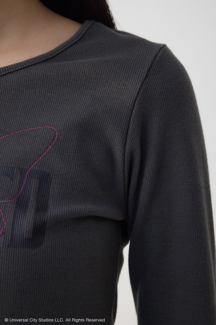 【WICKED×AZUL】ロゴリブショートトップス C.GRY FREE