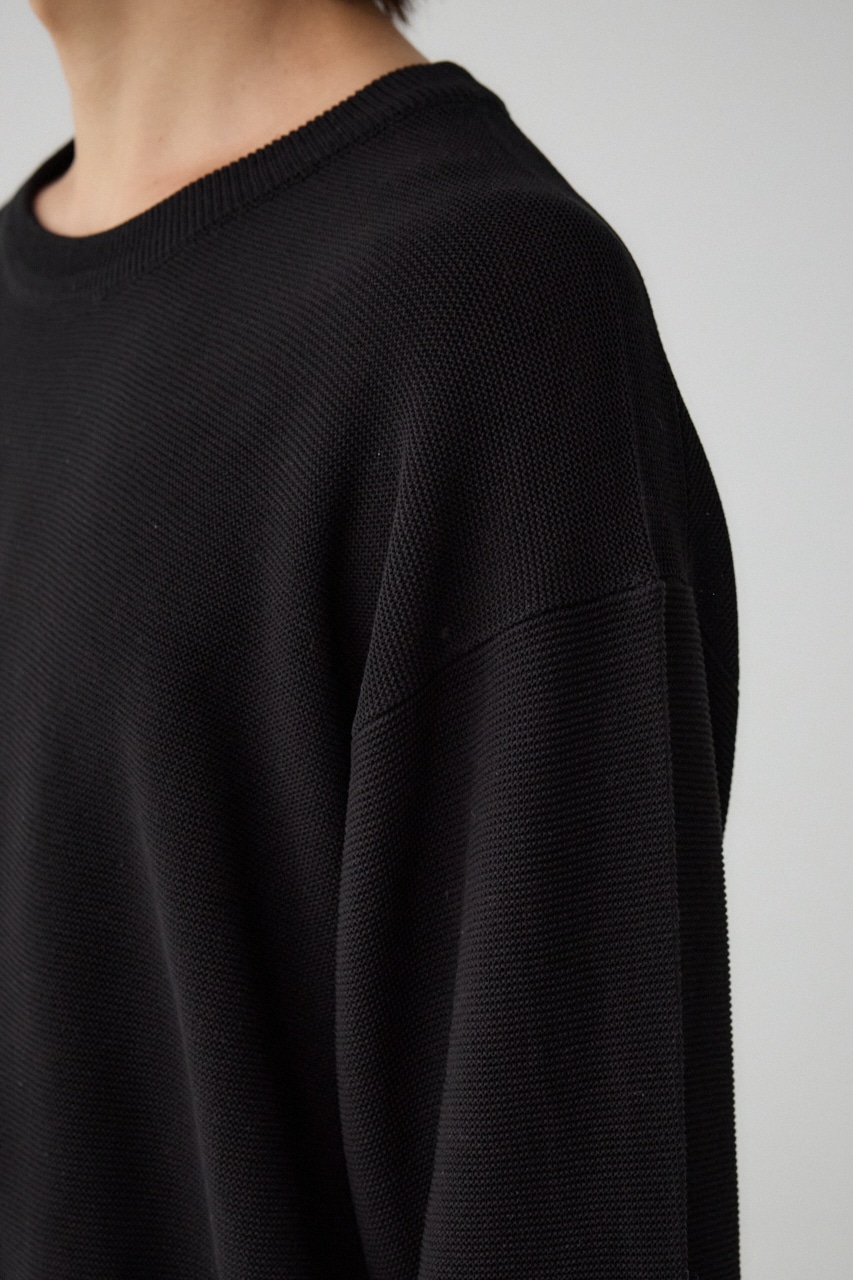 ベーシックガーターニット BLK M