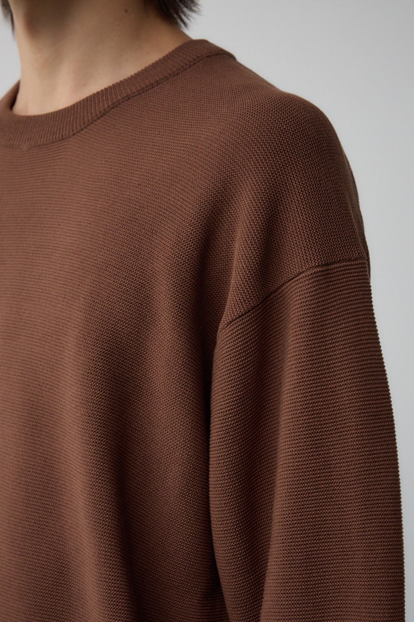 ベーシックガーターニット BRN M