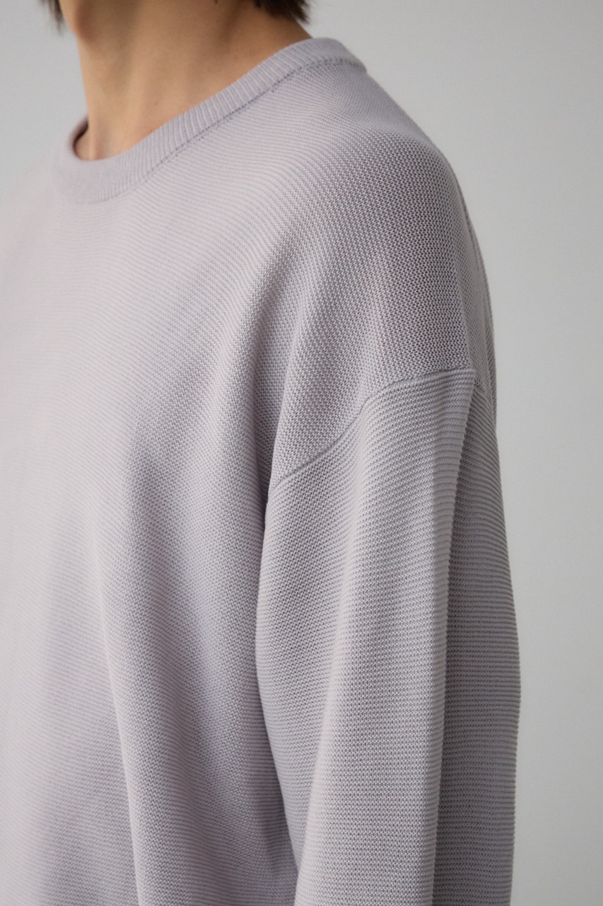 ベーシックガーターニット L/GRY L