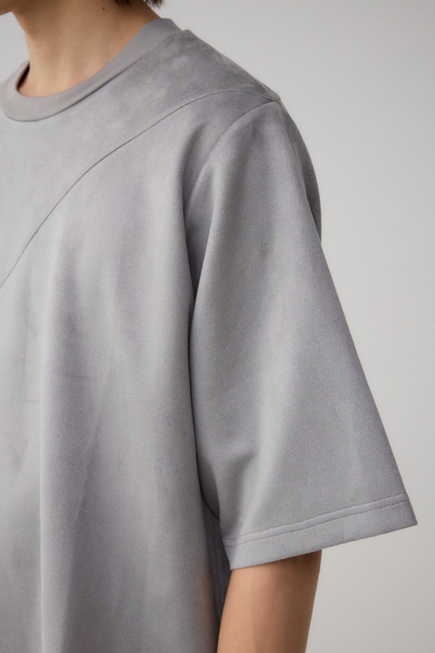 フェイクスウェード切替トップス GRY FREE