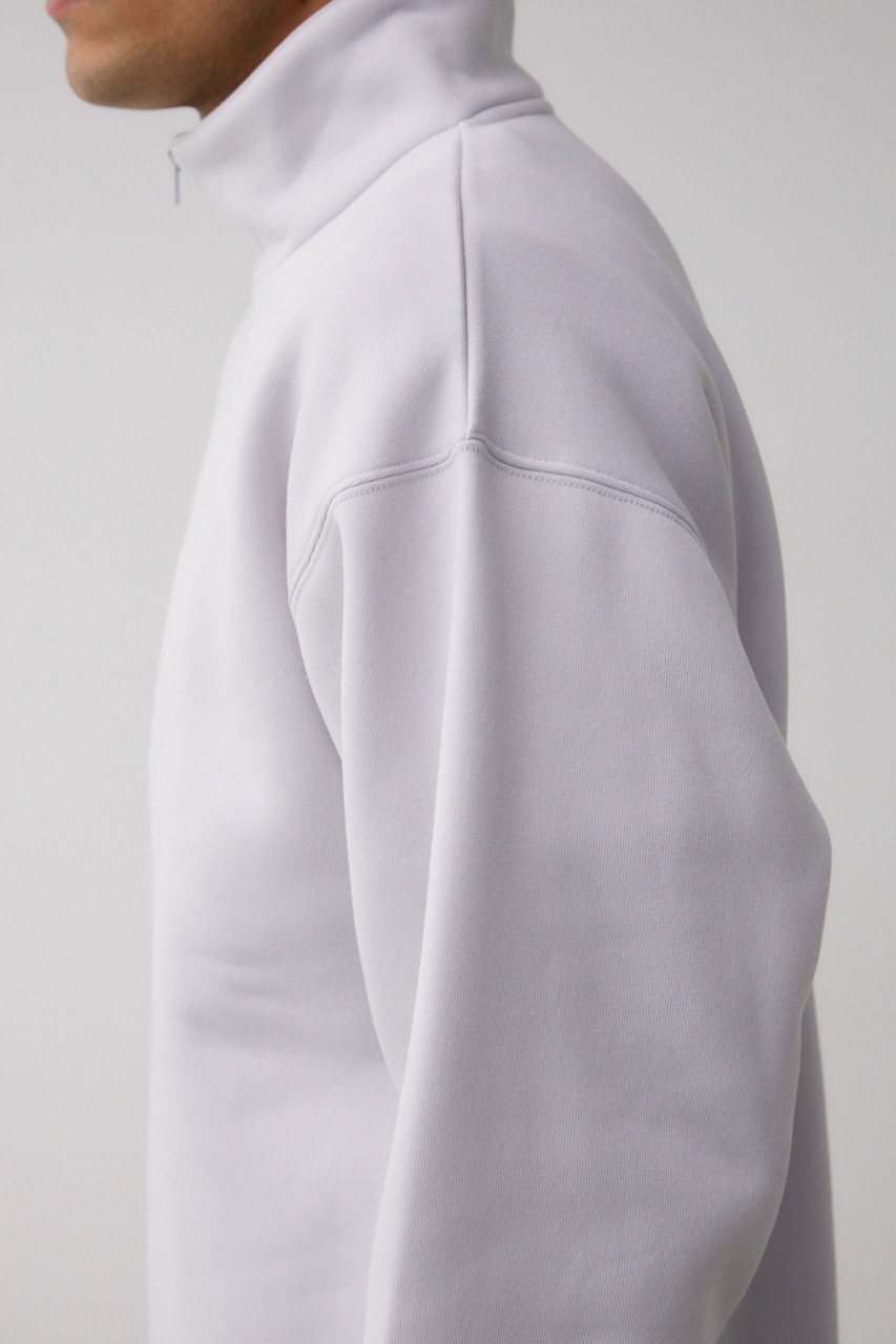裏起毛ロゴハーフジッププルオーバー L/GRY FREE