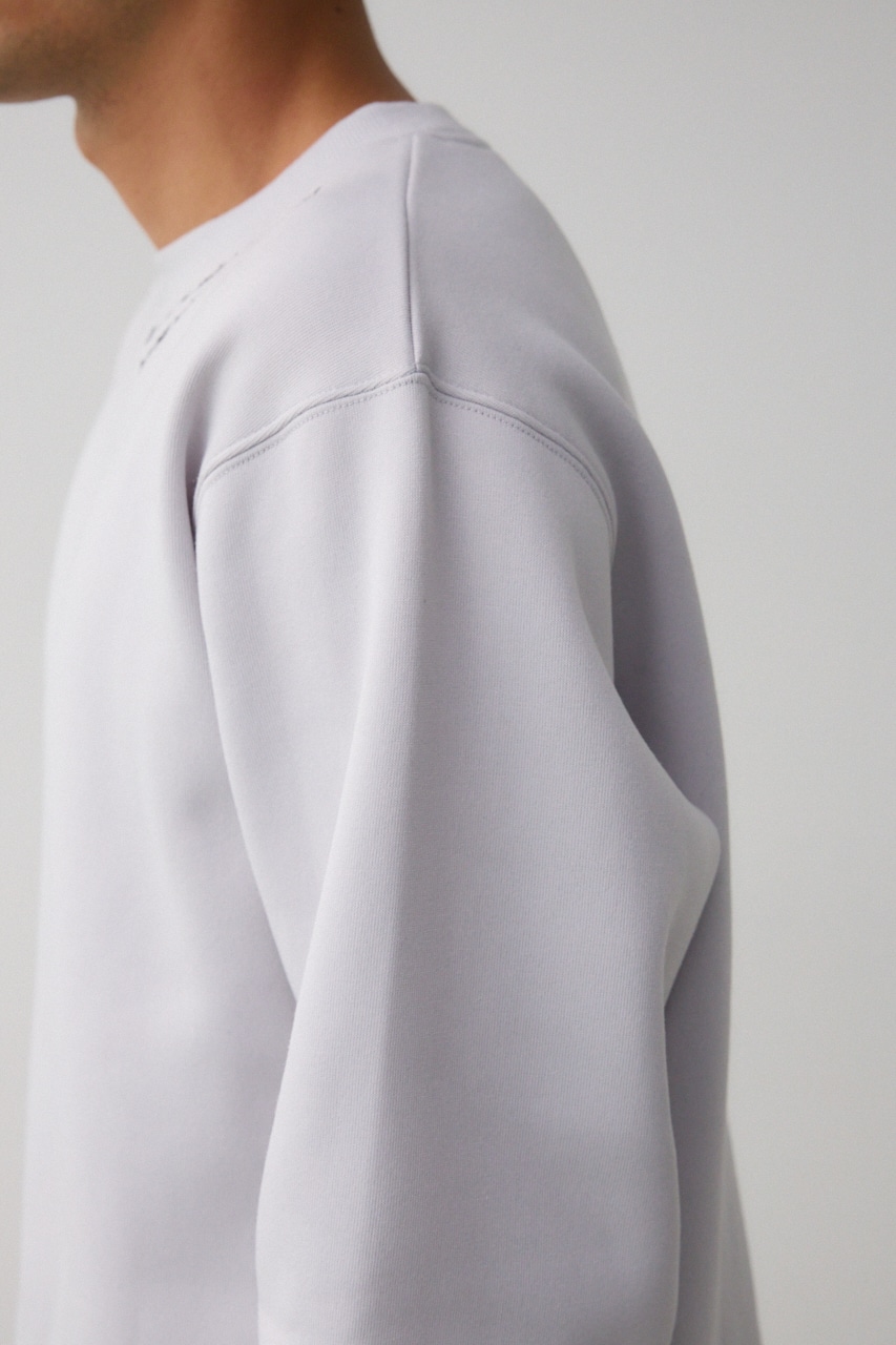 裏起毛ネック刺繍プルオーバー L/GRY M