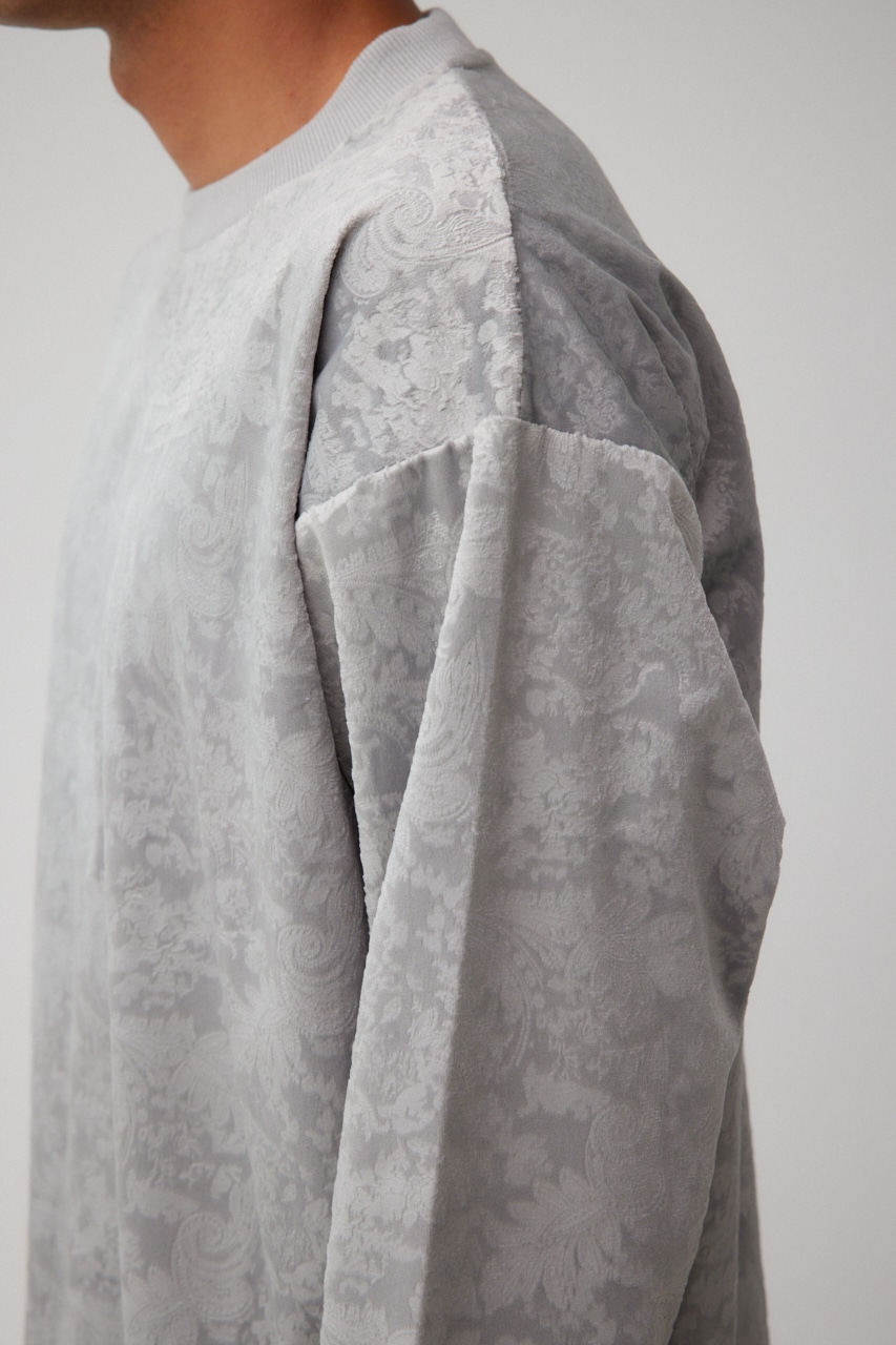 フェイクスウェードエンボスプルオーバー 柄GRY FREE