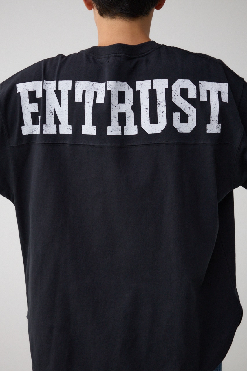 ラウンドヘムビッグTシャツ BLK FREE