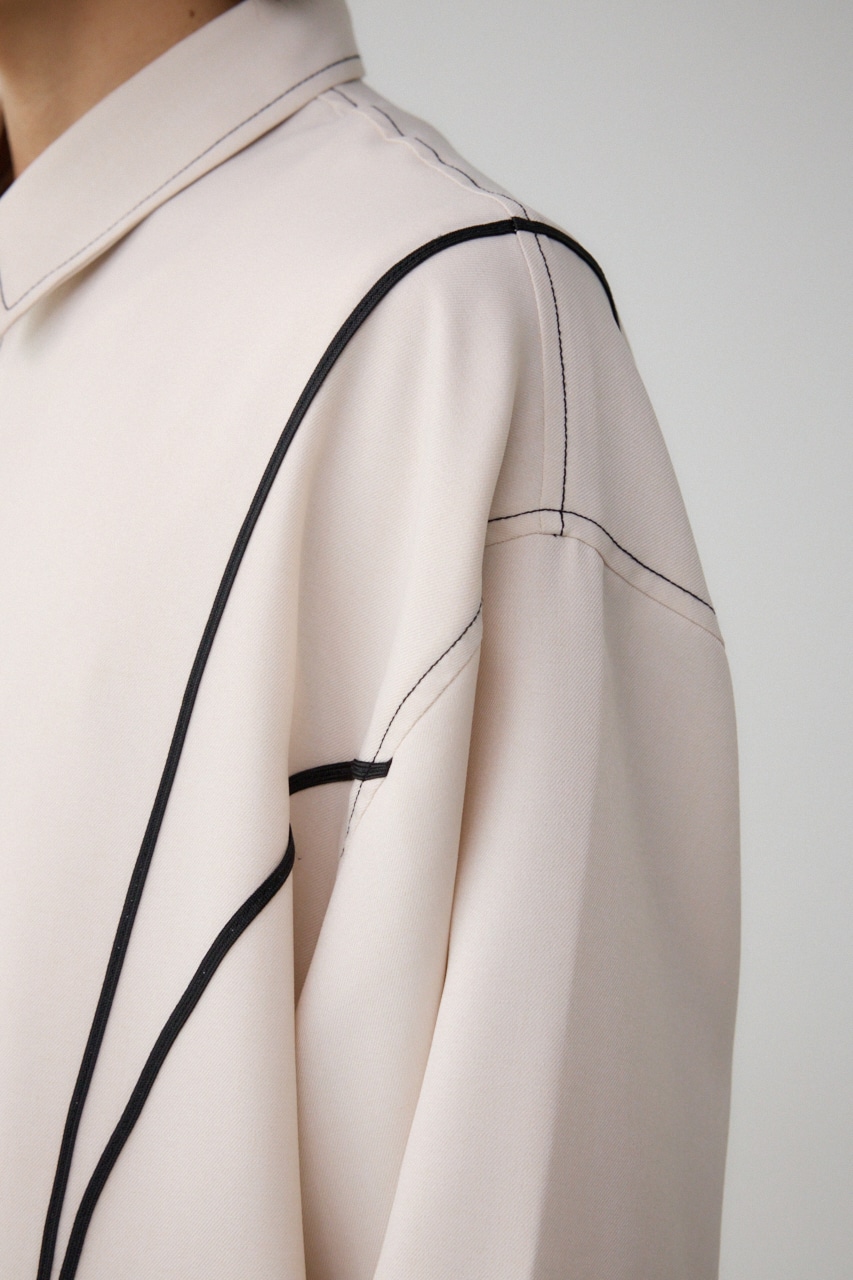 アウトステッチオーバーシャツ O/WHT FREE