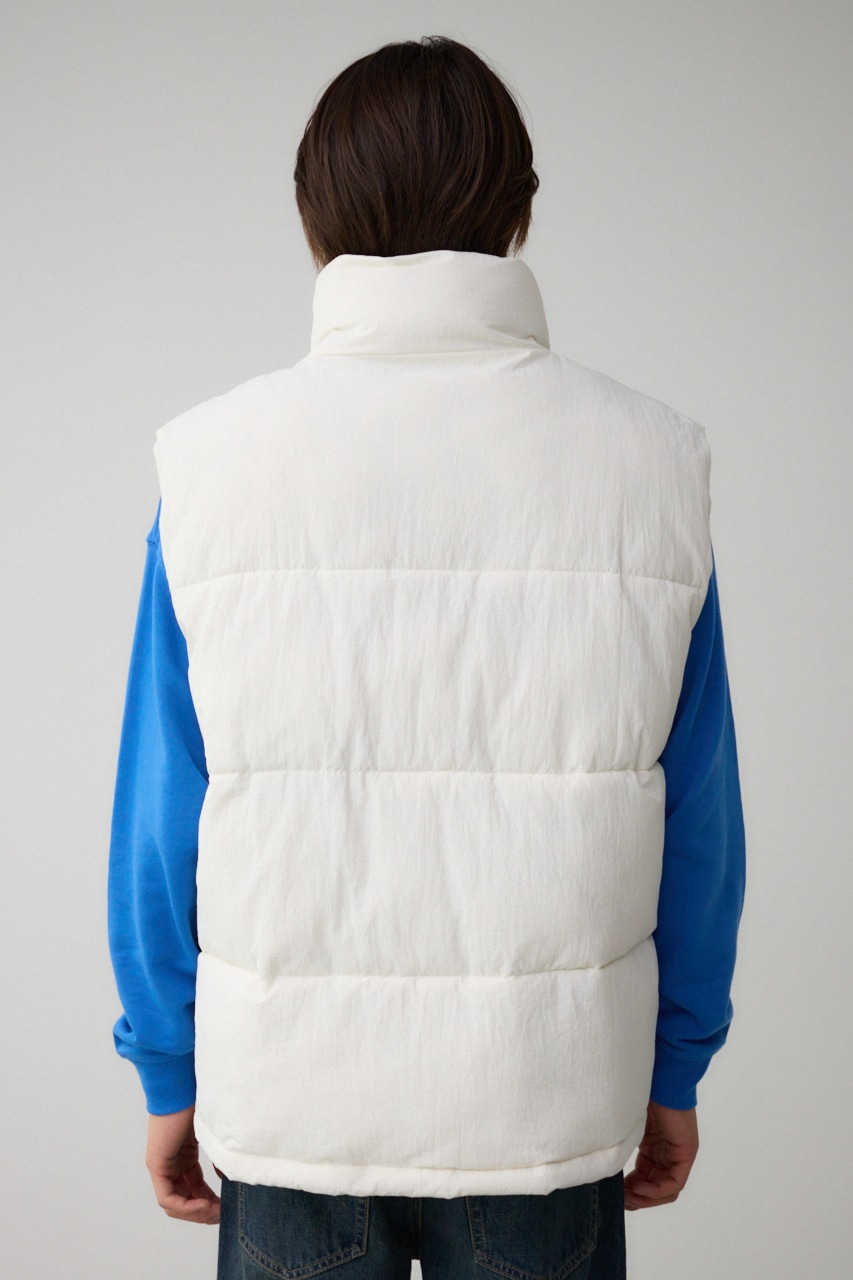 スタンドカラー中綿ベスト O/WHT FREE