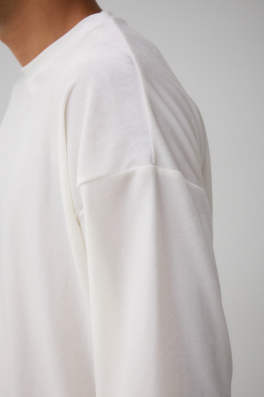 ファーパイルベロアドッキングトップス O/WHT FREE