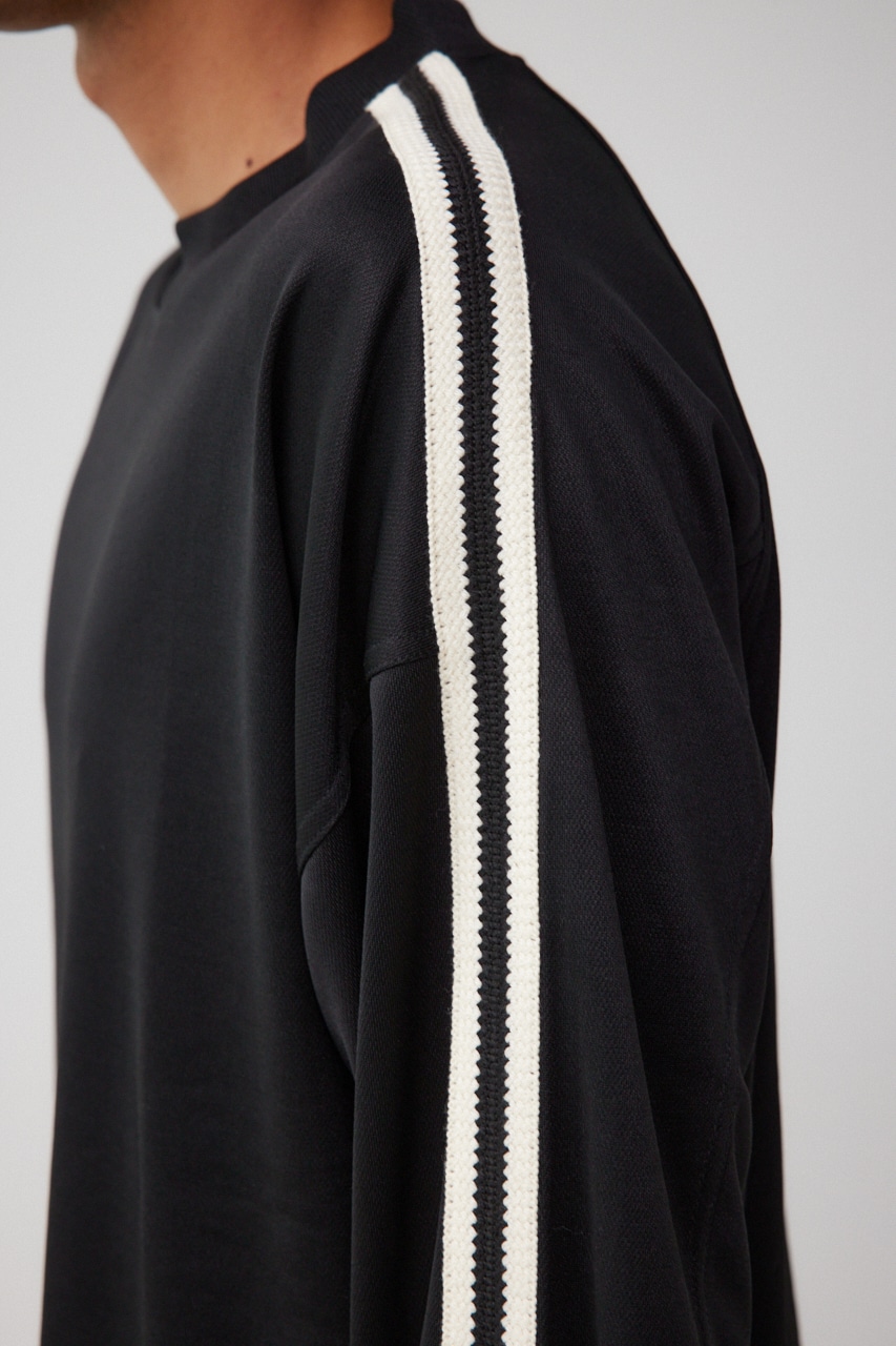 ラインジャージートップス BLK FREE