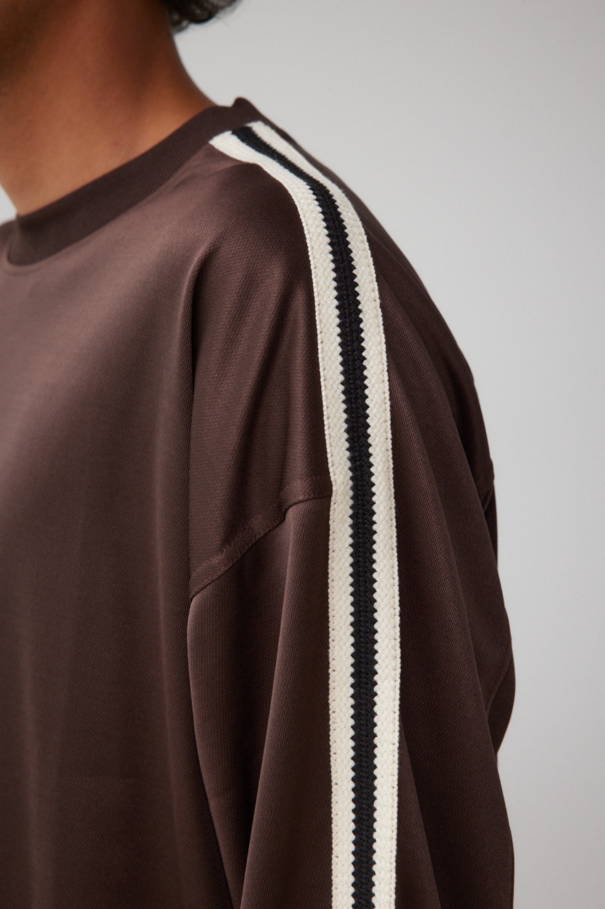 ラインジャージートップス D/BRN FREE