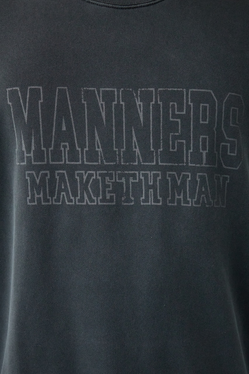 ピグメントクルーネックスウェット L/BLK M