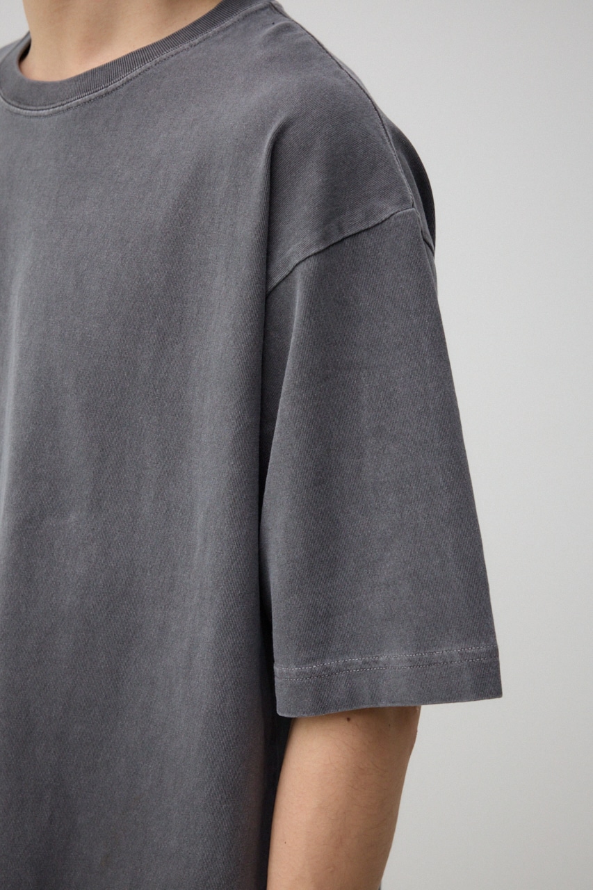 ピグメントサイドスリットTEE BLK M