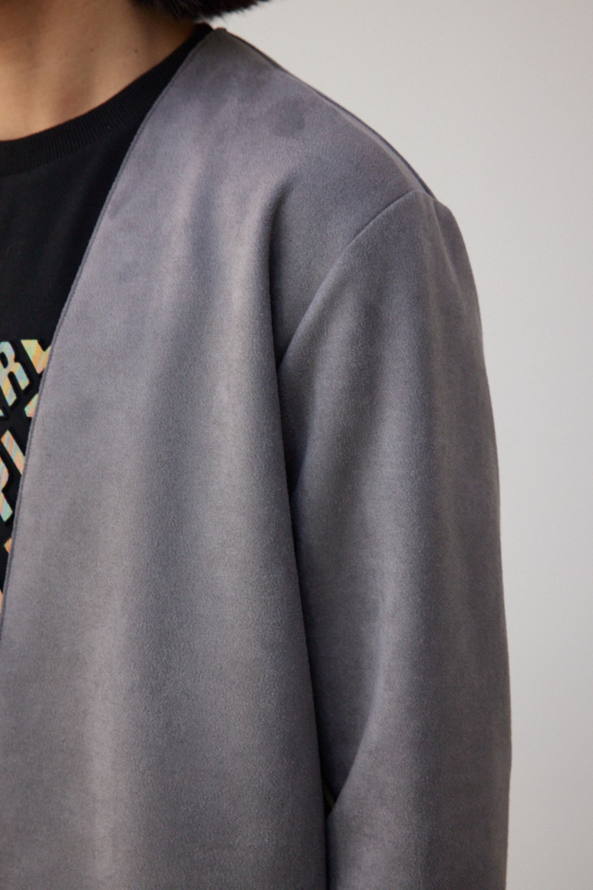 プリマベーラフェイクスウェードトッパー GRY M