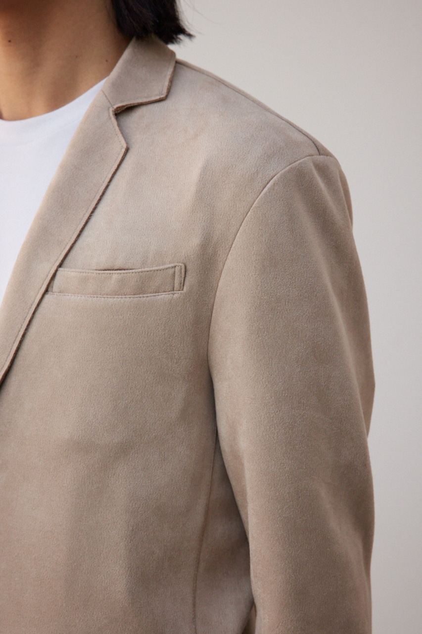 プリマベーラフェイクスウェードジャケット BEG M