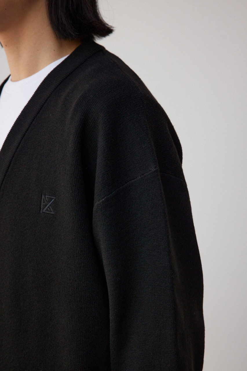 バックロゴジャガードカーディガン BLK M