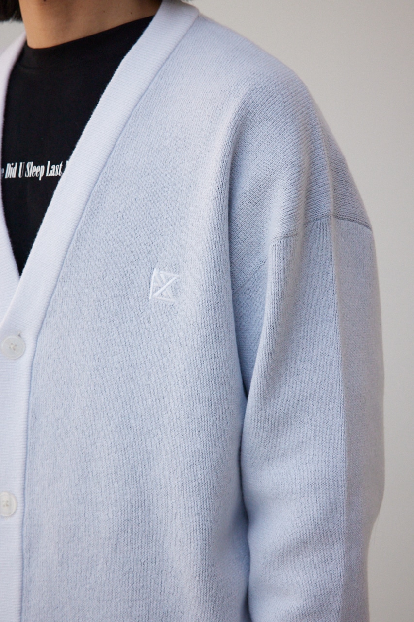 バックロゴジャガードカーディガン WHT L