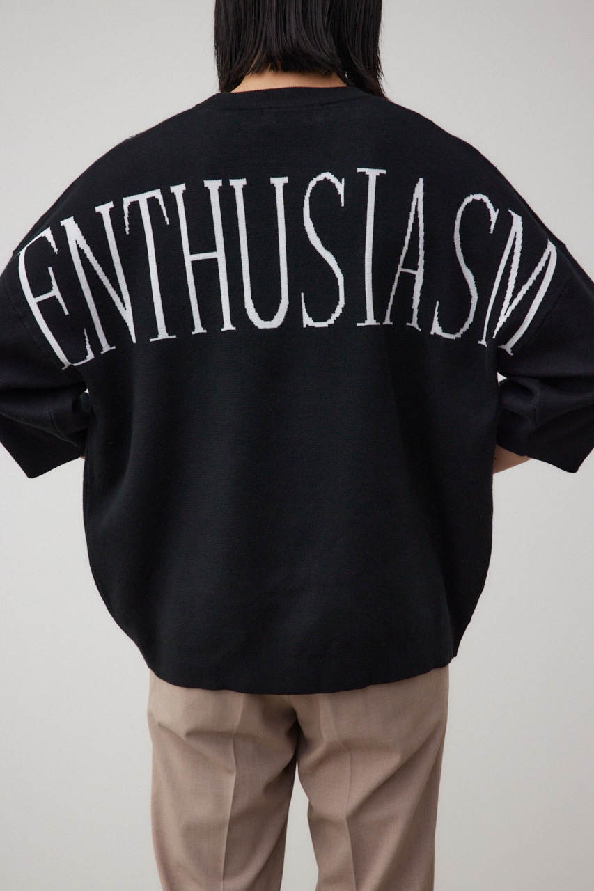 ENTHUSIAM オーバーサイズニット BLK FREE