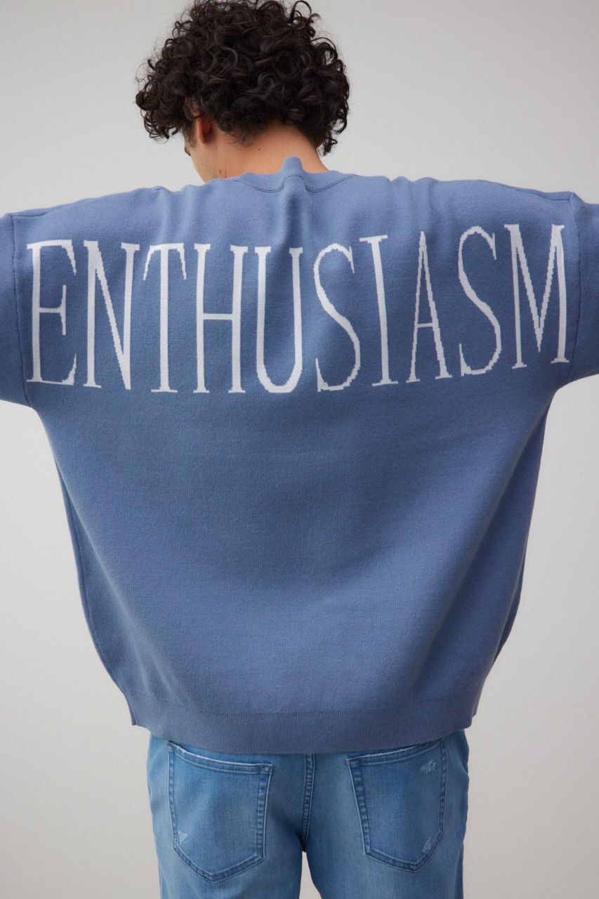 ENTHUSIAM オーバーサイズニット BLU FREE