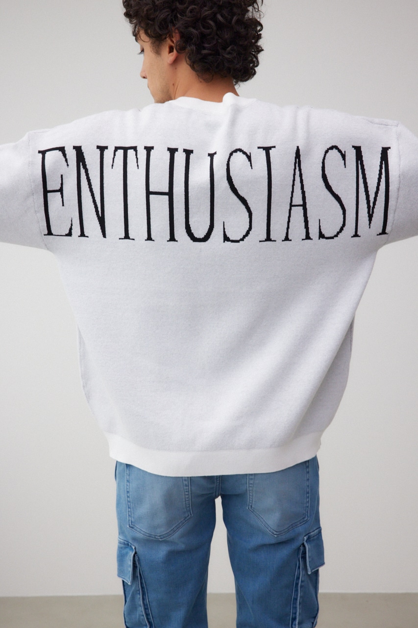 ENTHUSIAM オーバーサイズニット WHT FREE