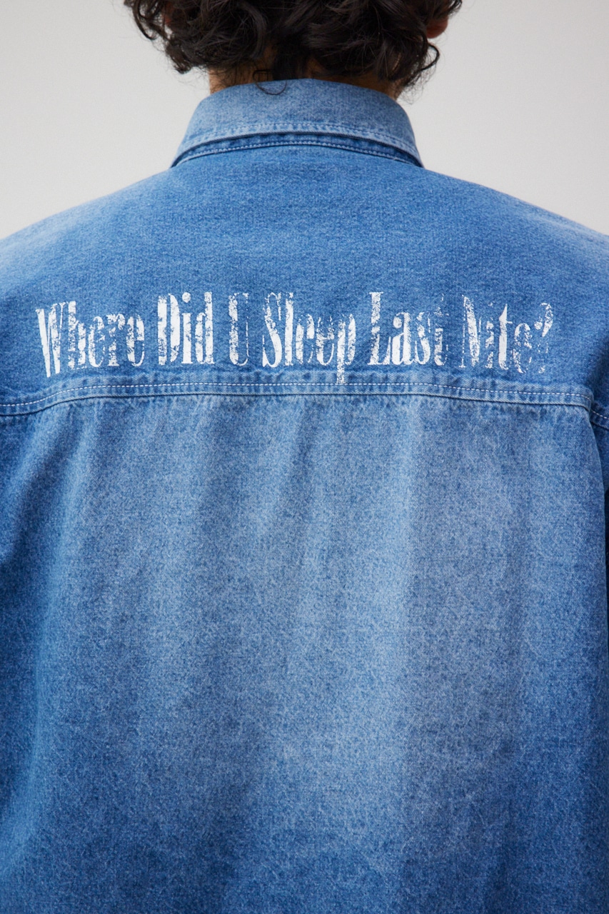 カットオフダメージシャツ BLU FREE