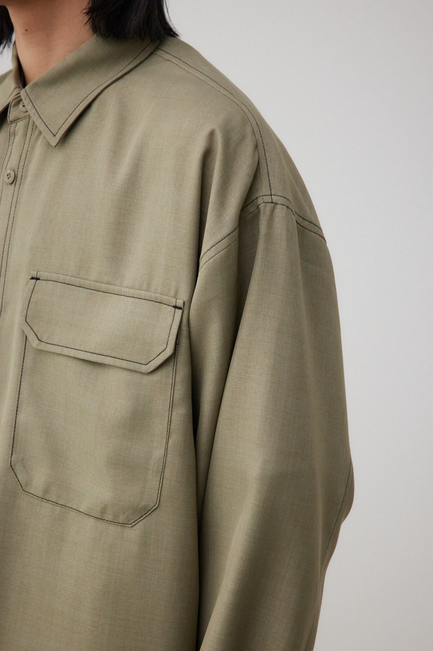 アウトステッチCPOシャツ KHA FREE