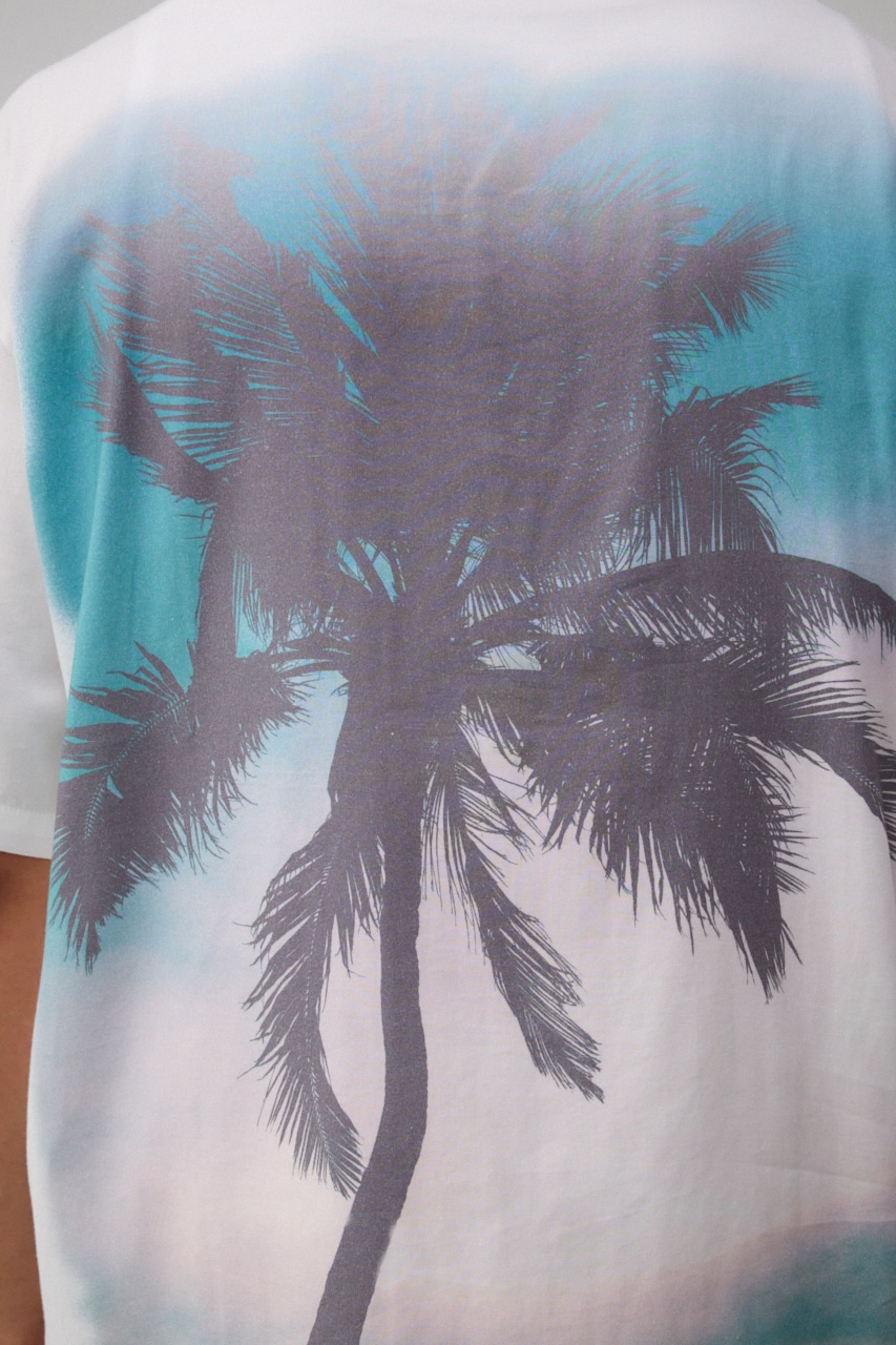 ビンテージ風サーフフォトシャツ 柄WHT FREE