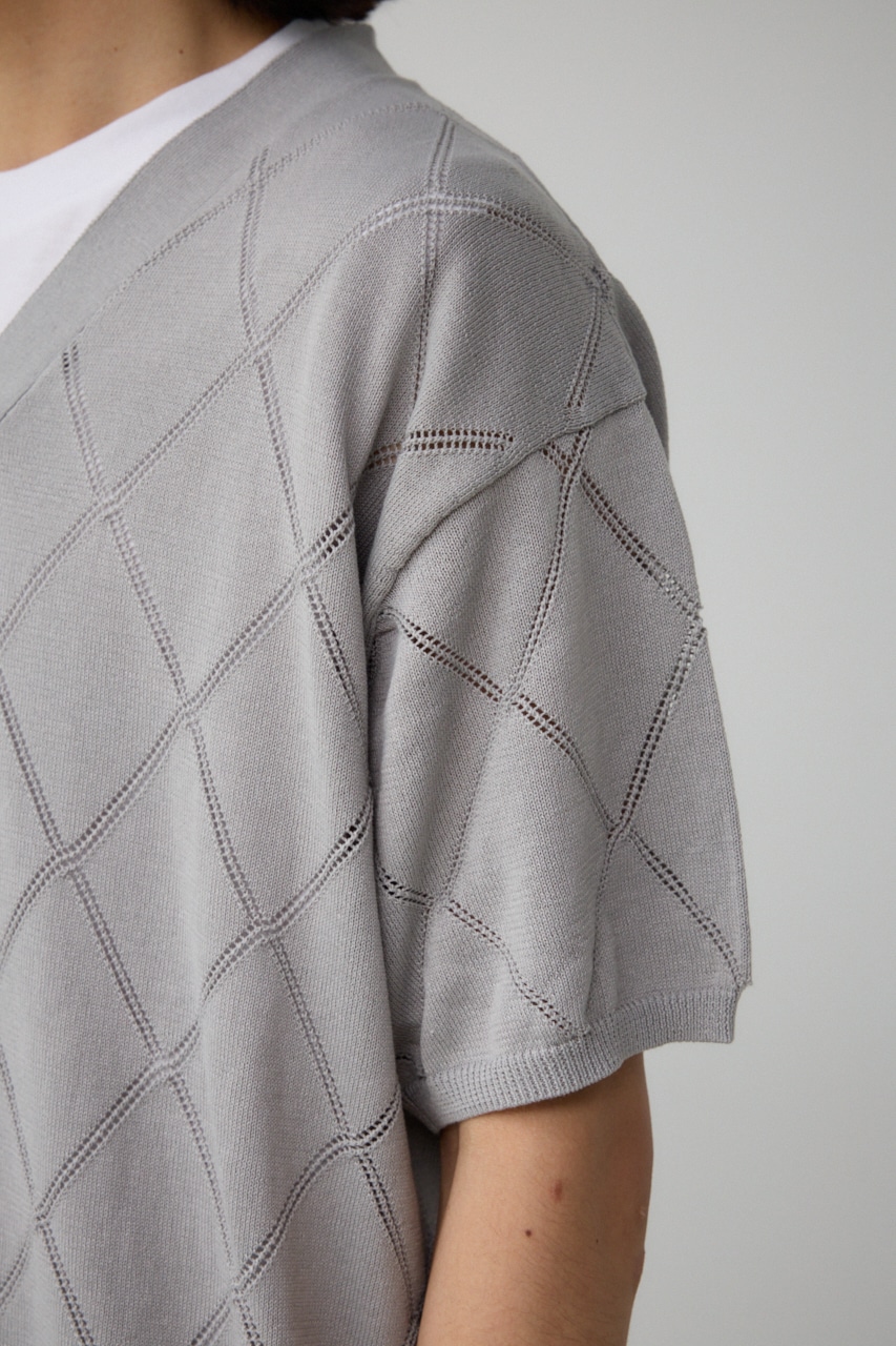 スカシアミレイヤードニット L/GRY M