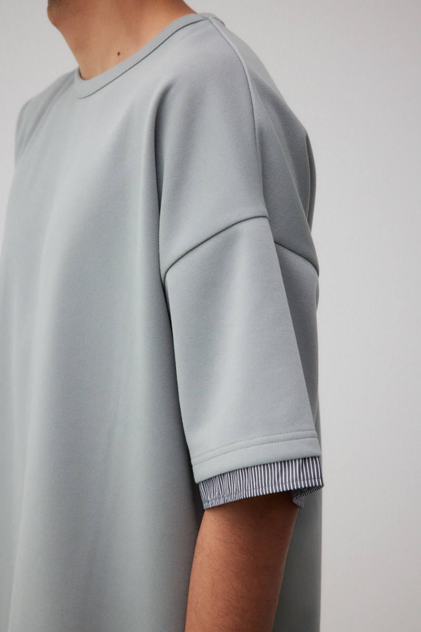 ダンボールシャツレイヤードトップス GRY FREE