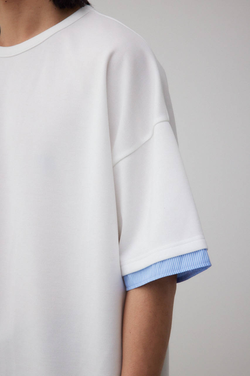 ダンボールシャツレイヤードトップス WHT FREE