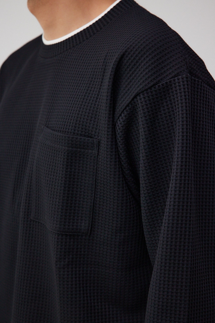 レイヤードロングT BLK FREE