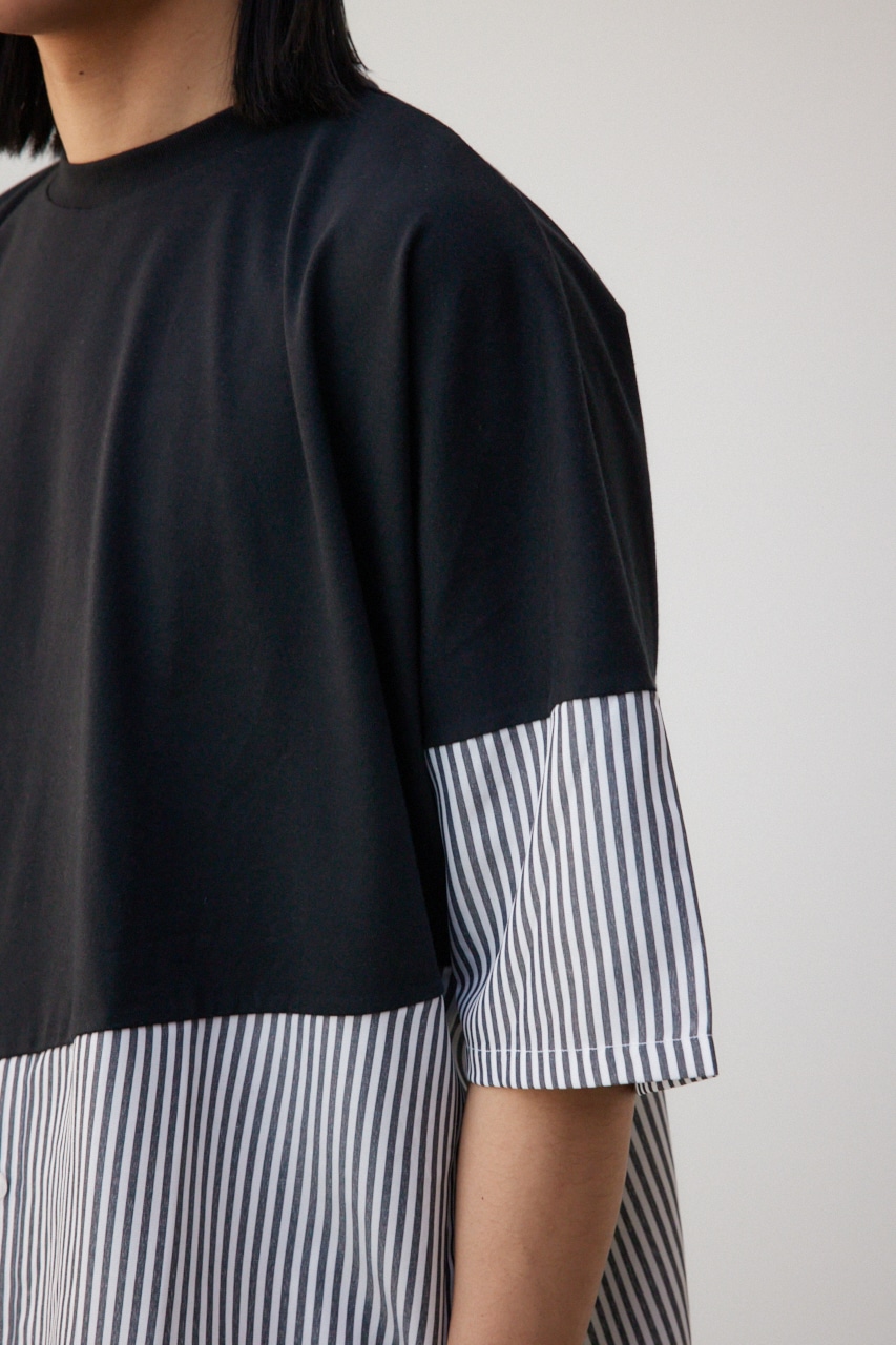 スイッチングバイカラートップス M/BLK FREE