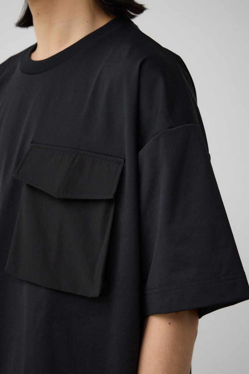 ストレッチスラブ天竺ビッグポケT BLK FREE