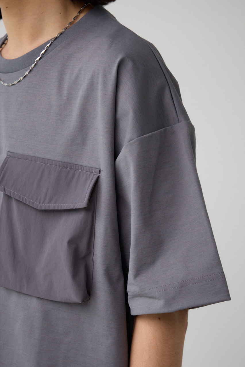 ストレッチスラブ天竺ビッグポケT GRY FREE