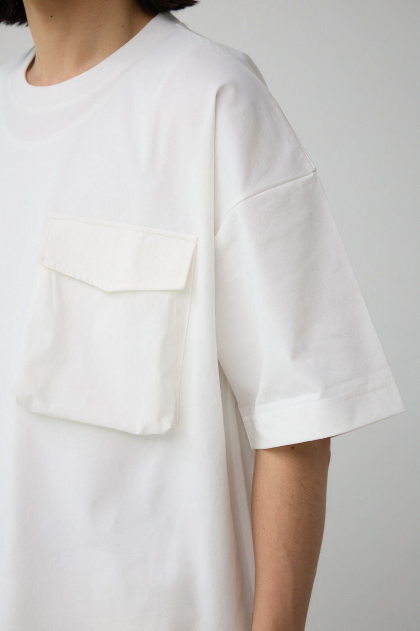 ストレッチスラブ天竺ビッグポケT WHT FREE